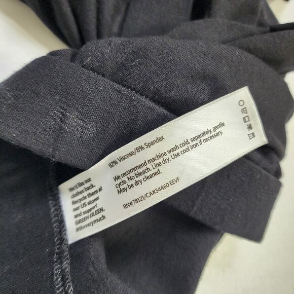 Eileen Fisher Womens System Viscose Jersey Easy Size Large Black Ankle Slouchy - Picture 8 of 12